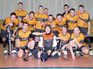 Equipe de floorball en maillots SPORTAMO