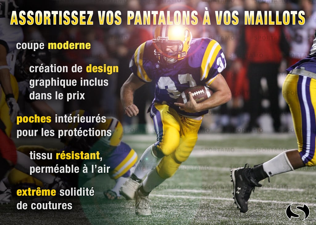 Foot américain - pantalon personnalisé